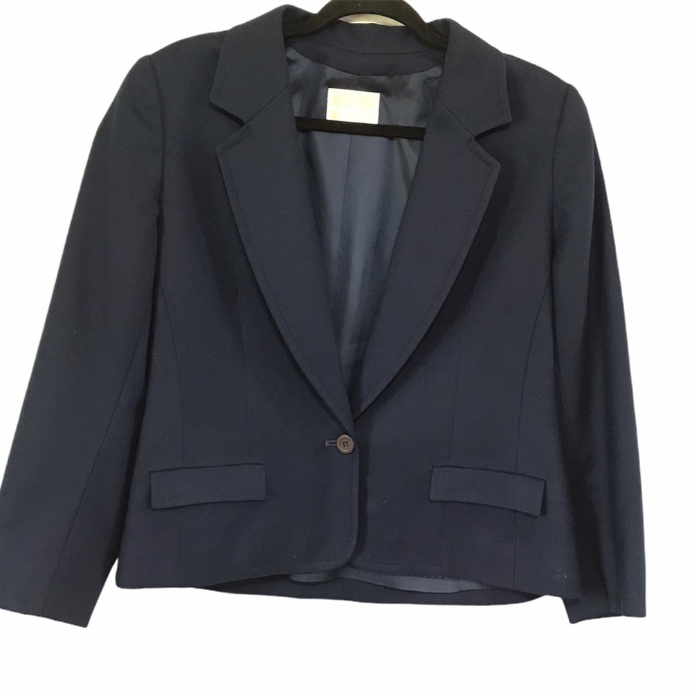 Pendleton Blue 100% Pure Virgin Wool Blazer Sz 12
